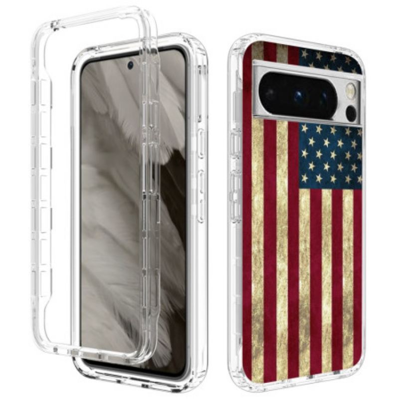 Cover Til Google Pixel 8 Pro Forstærket Amerikansk Flag