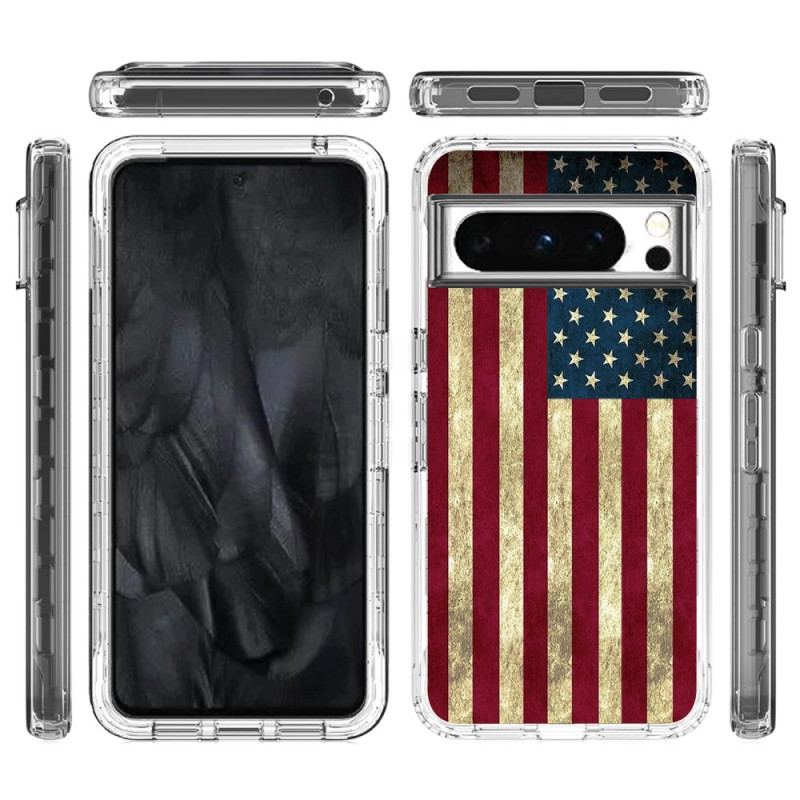 Cover Til Google Pixel 8 Pro Forstærket Amerikansk Flag