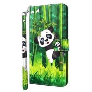 Flip Cover Google Pixel 8 Pro Panda Bambus Med Rem