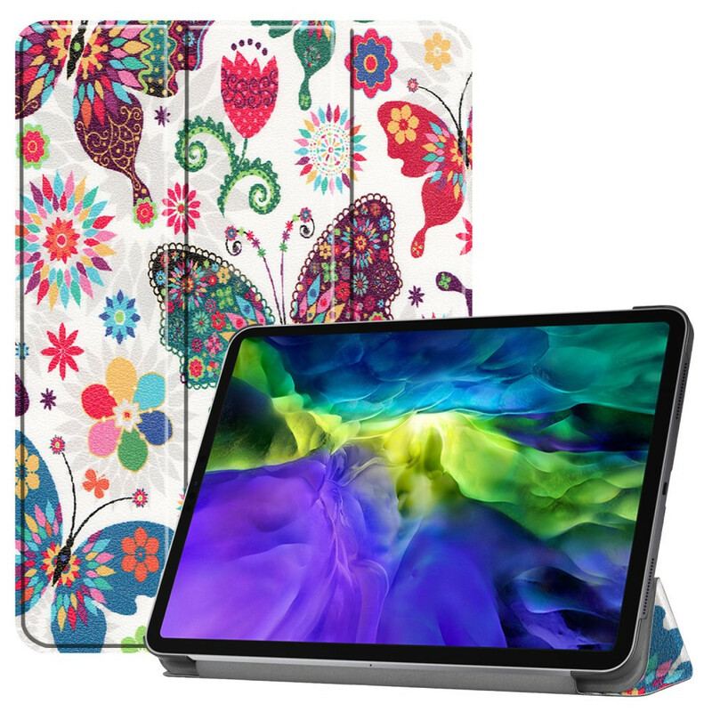 Cover iPad Pro 11" (2020) Retro Sommerfugle Og Blomster