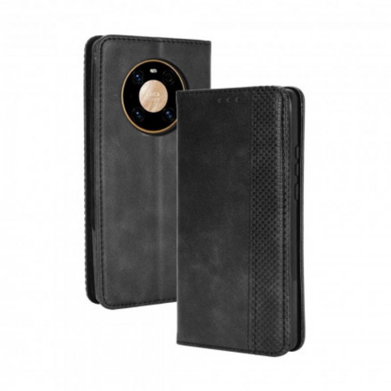 Cover Huawei Mate 40 Pro Flip Cover Stiliseret Vintage Lædereffekt