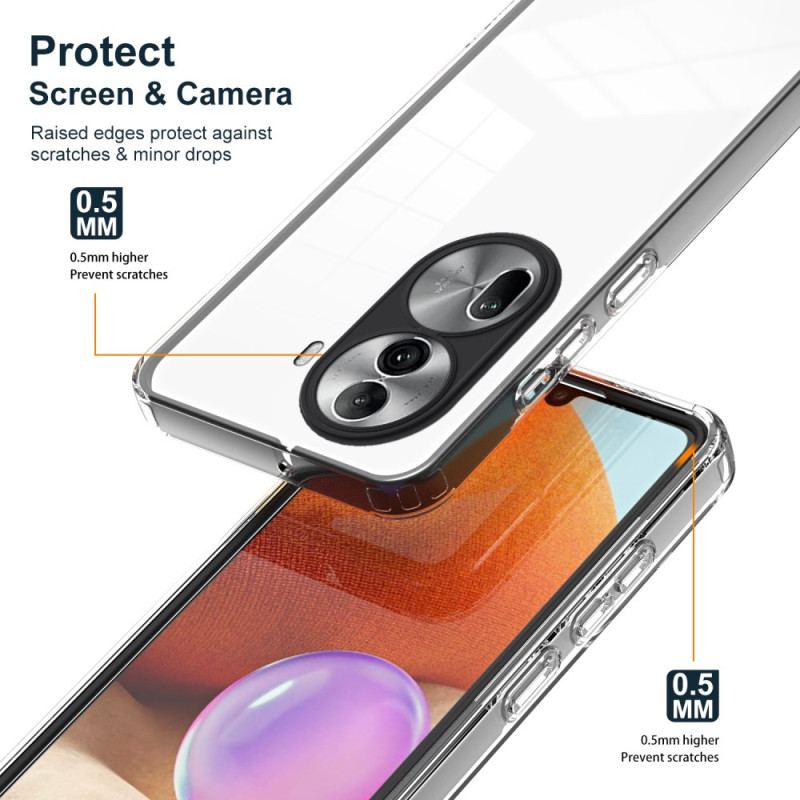 Cover Til Oppo Reno 11 Pro 5g Gennemsigtig Farvet Fælge