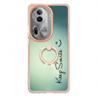 Cover Til Oppo Reno 11 Pro 5g Hold Smile Ringholder