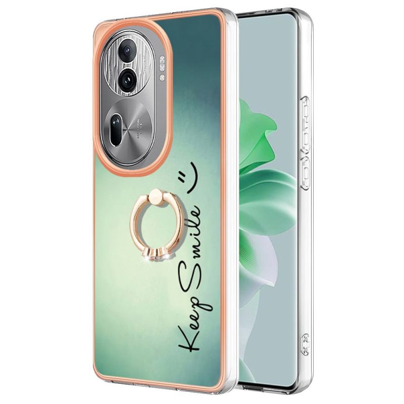 Cover Til Oppo Reno 11 Pro 5g Hold Smile Ringholder