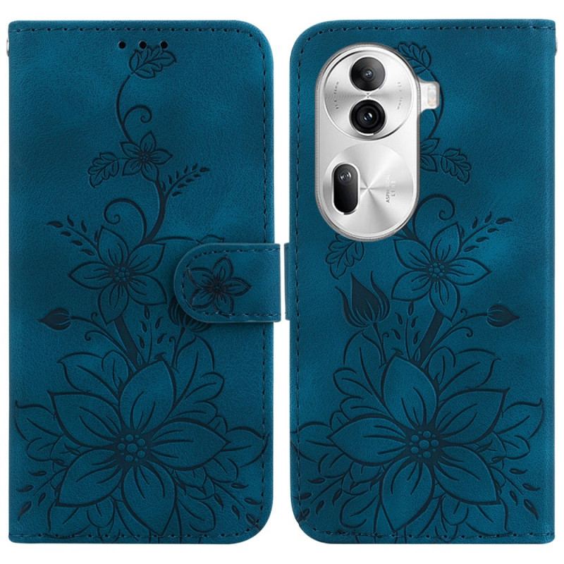 Flip Cover Oppo Reno 11 Pro 5g Blomsterbilleder