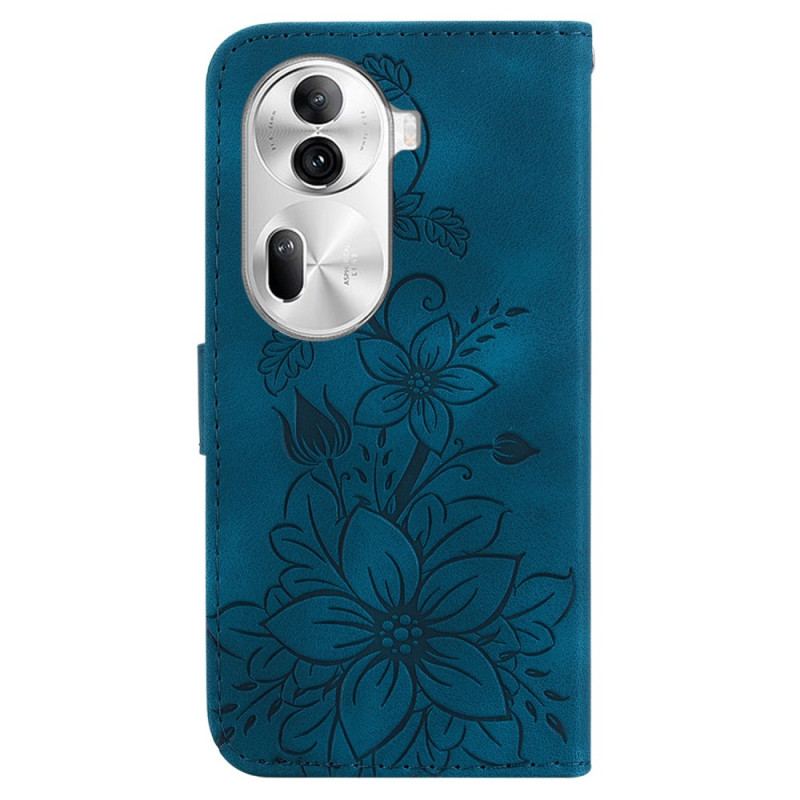 Flip Cover Oppo Reno 11 Pro 5g Blomsterbilleder