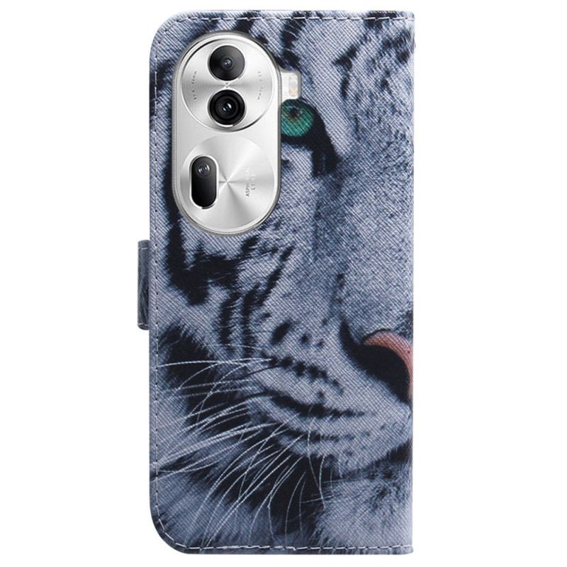 Flip Cover Oppo Reno 11 Pro 5g Hvid Tiger