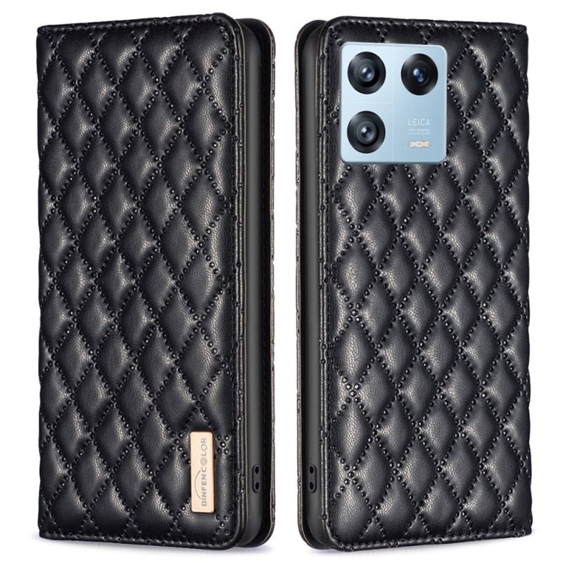 Cover Xiaomi 13 Pro Flip Cover Binfen Farvestil Quiltet