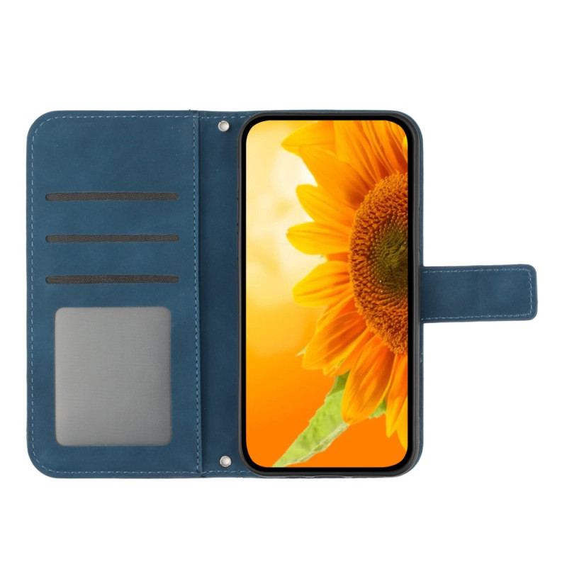 Flip Cover Xiaomi 13 Pro Blomst Med Snor