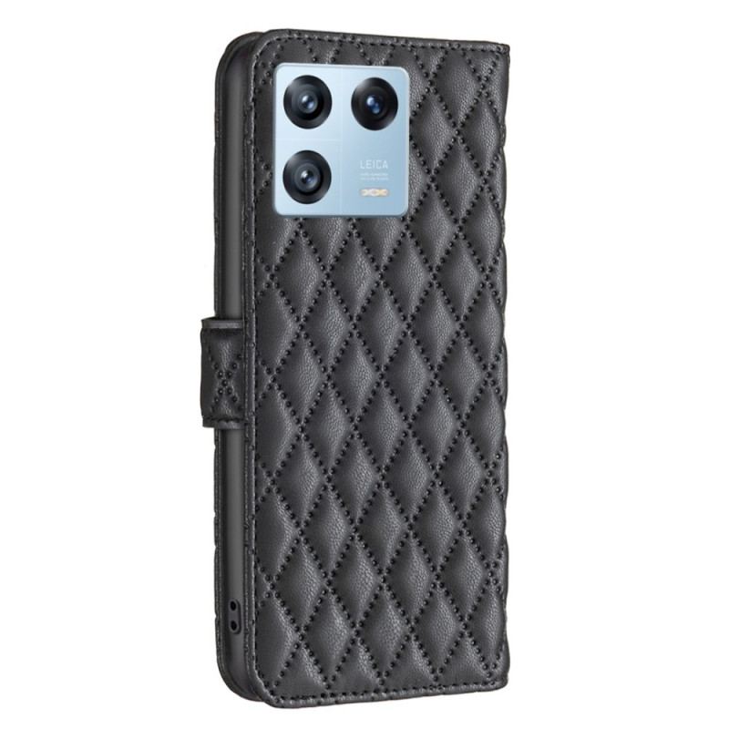 Flip Cover Xiaomi 13 Pro Klassisk Quiltet