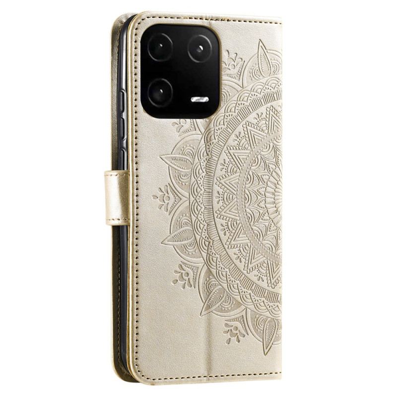 Flip Cover Xiaomi 13 Pro Mandala Sun Med Snor