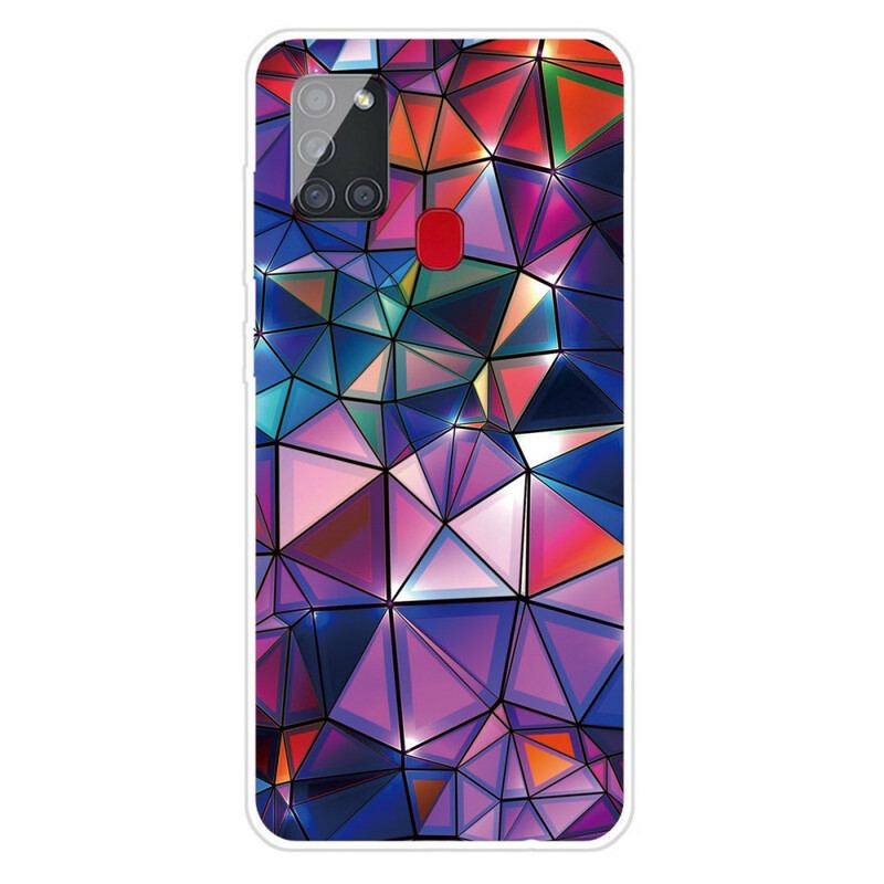 Cover Samsung Galaxy A21s Fleksibel Geometri