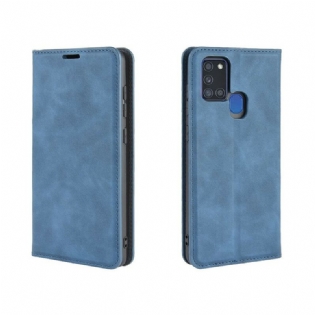 Cover Samsung Galaxy A21s Flip Cover Blødt Lædereffekt