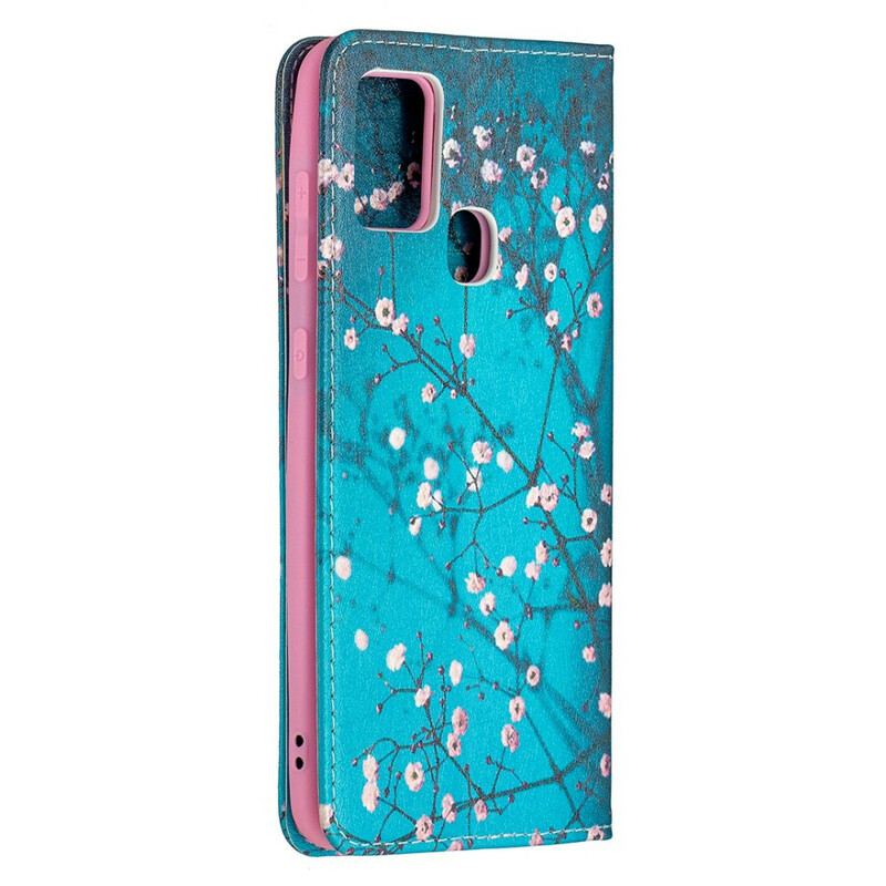 Cover Samsung Galaxy A21s Flip Cover Blomstrende Grene