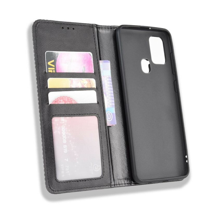 Cover Samsung Galaxy A21s Flip Cover Stiliseret Vintage Lædereffekt