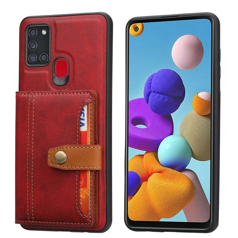 Cover Samsung Galaxy A21s Kortholder Støttestrop