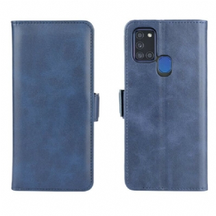 Flip Cover Samsung Galaxy A21s Læder Cover Dobbelt Klap