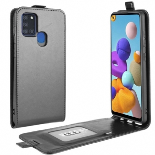 Flip Cover Samsung Galaxy A21s Læder Cover Foldende Lædereffekt