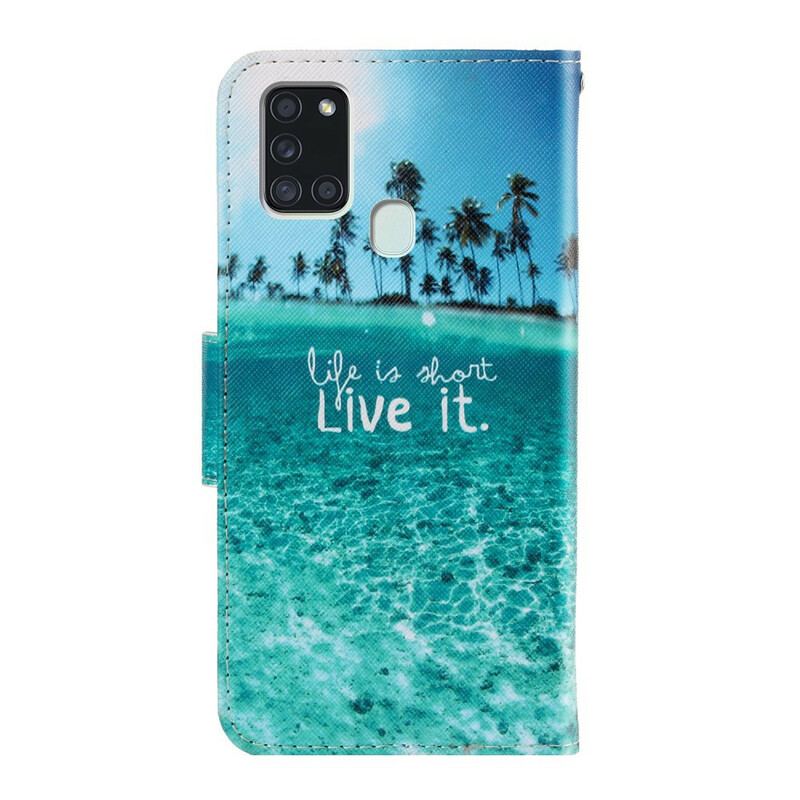 Flip Cover Samsung Galaxy A21s Med Snor Live It At Lanyard