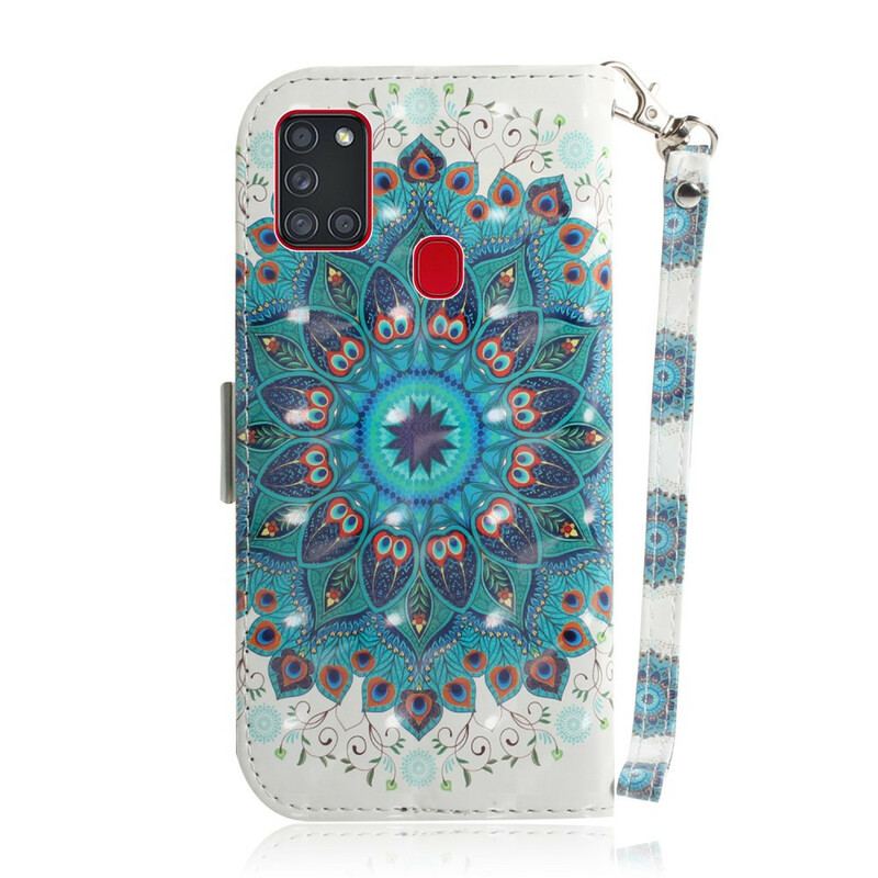 Flip Cover Samsung Galaxy A21s Med Snor Mesterlig Mandala Med Rem