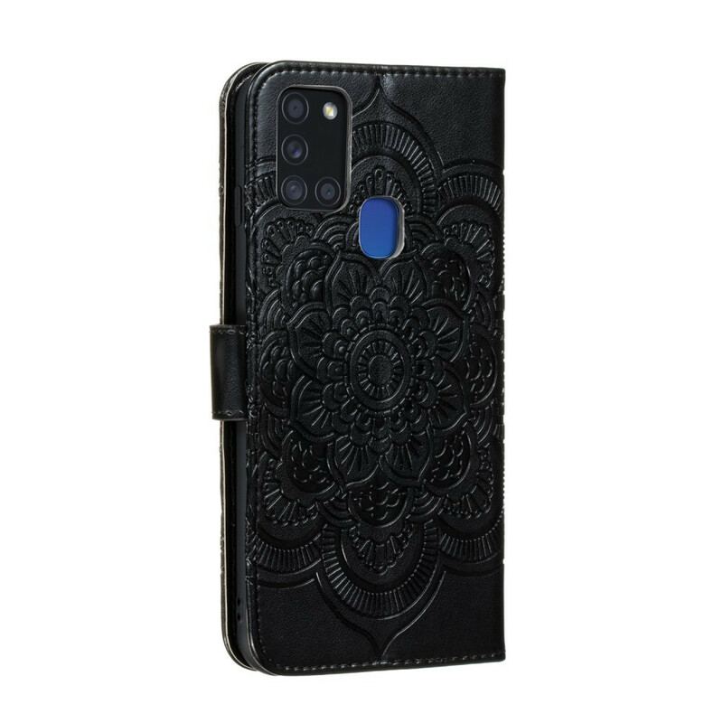 Læder Cover Samsung Galaxy A21s Fuld Mandala