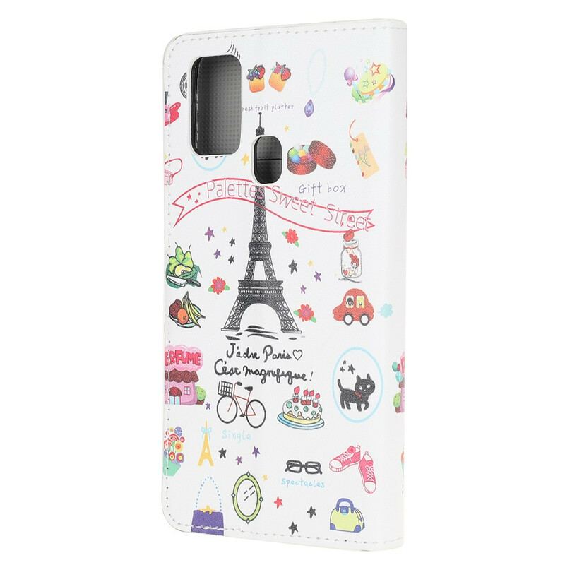 Læder Cover Samsung Galaxy A21s Jeg Elsker Paris