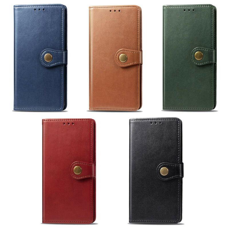 Læder Cover Samsung Galaxy A21s Kunstlæder Og Vintage Lås