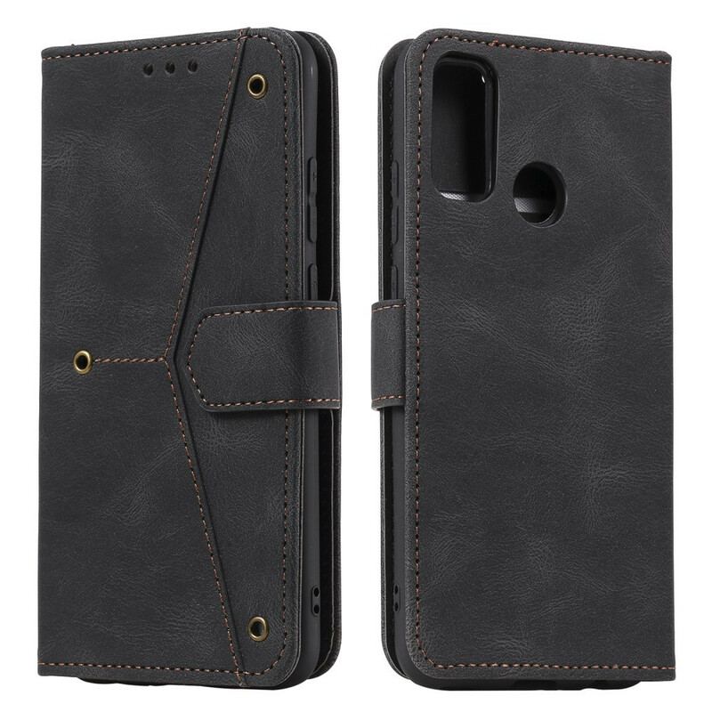 Læder Cover Samsung Galaxy A21s Skin-touch-sømme