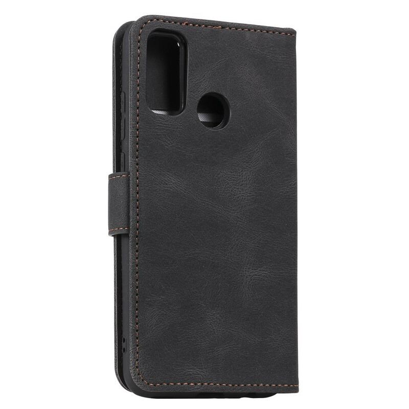 Læder Cover Samsung Galaxy A21s Skin-touch-sømme