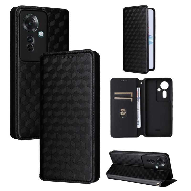 Flip Cover Oppo Reno 11f 5g Diamantmønster