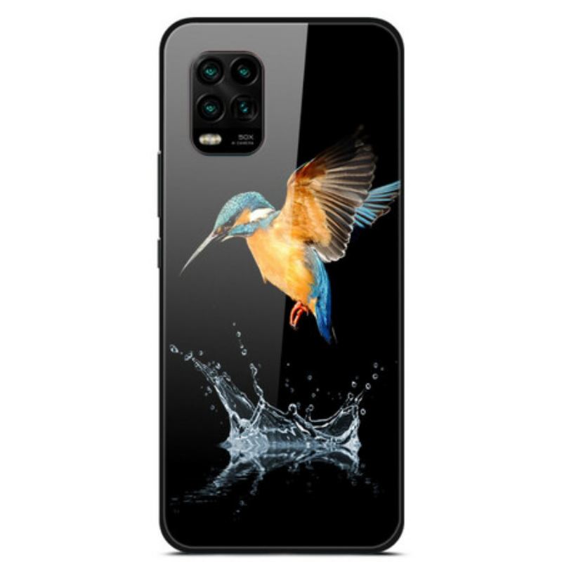 Cover Xiaomi Mi 10 Lite Crown Bird Hærdet Glas