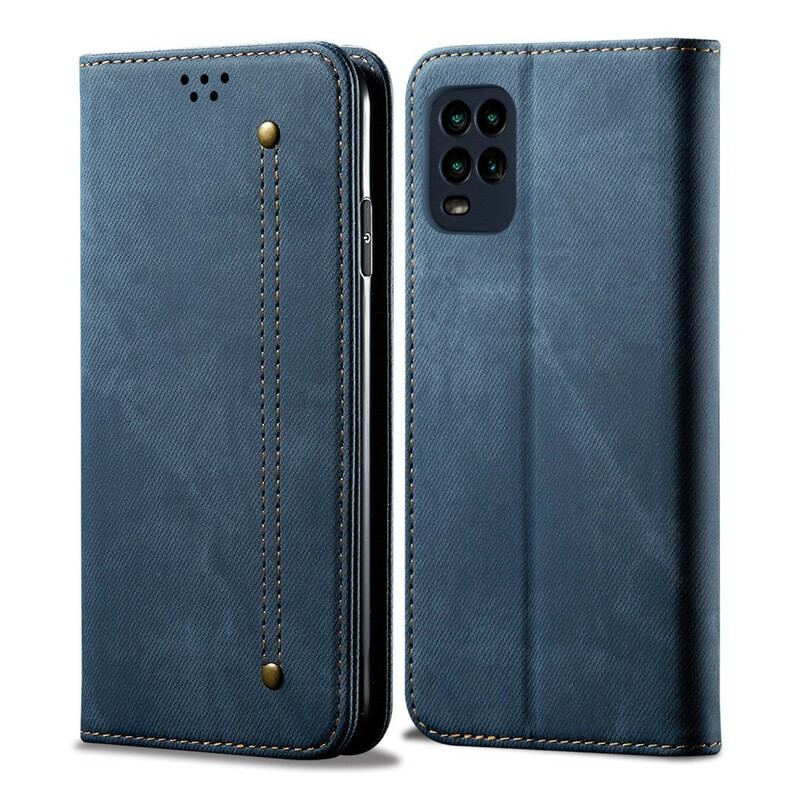 Cover Xiaomi Mi 10 Lite Flip Cover Denim Stof