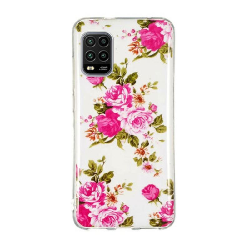 Cover Xiaomi Mi 10 Lite Fluorescerende Liberty-blomster