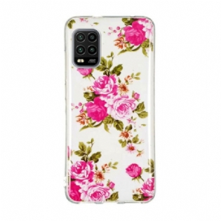 Cover Xiaomi Mi 10 Lite Fluorescerende Liberty-blomster