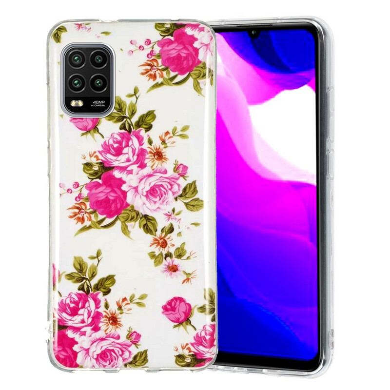 Cover Xiaomi Mi 10 Lite Fluorescerende Liberty-blomster