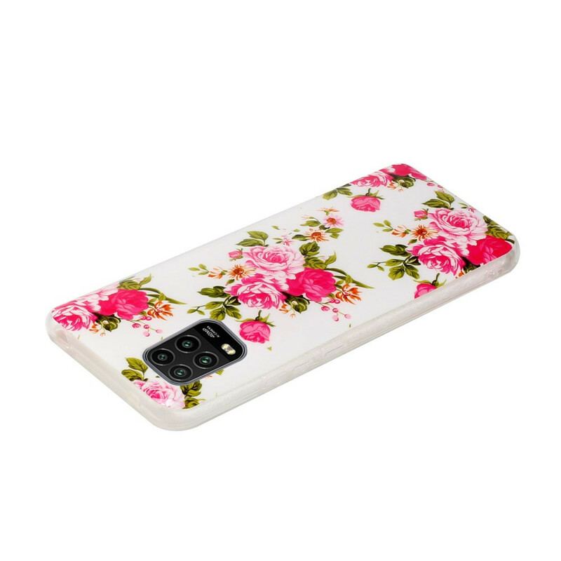 Cover Xiaomi Mi 10 Lite Fluorescerende Liberty-blomster