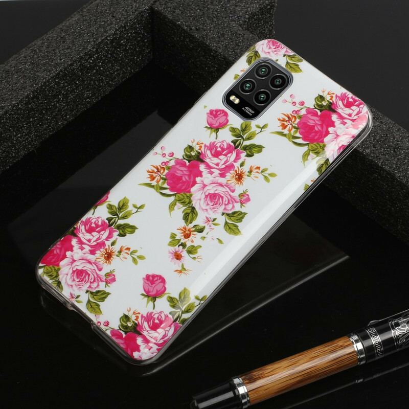 Cover Xiaomi Mi 10 Lite Fluorescerende Liberty-blomster