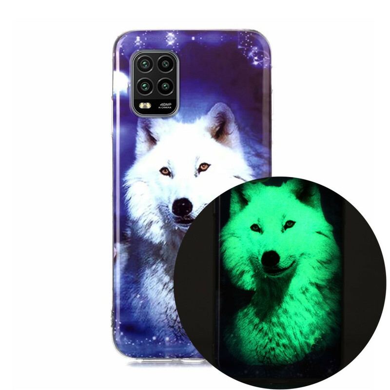 Cover Xiaomi Mi 10 Lite Fluorescerende Wolf Series