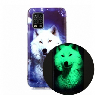 Cover Xiaomi Mi 10 Lite Fluorescerende Wolf Series