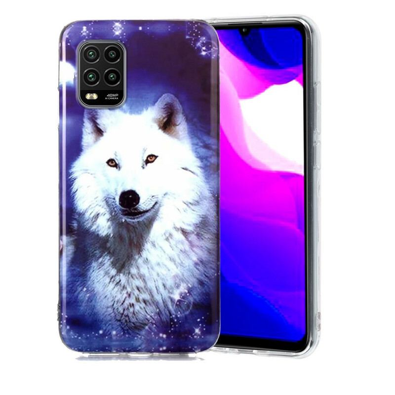 Cover Xiaomi Mi 10 Lite Fluorescerende Wolf Series