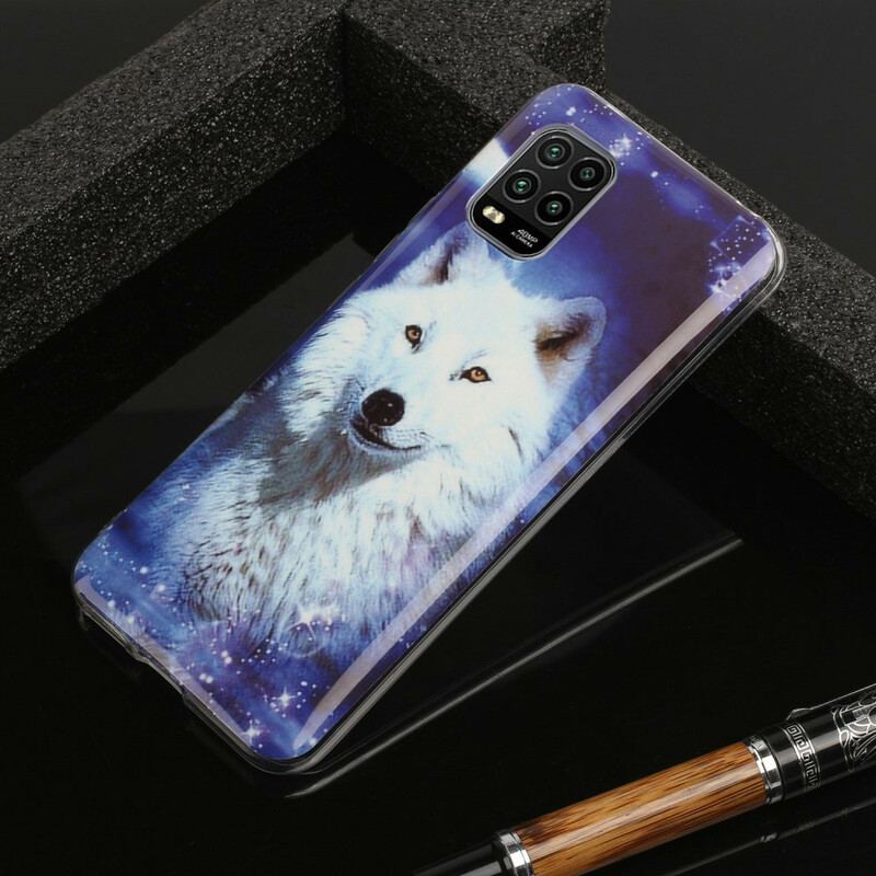 Cover Xiaomi Mi 10 Lite Fluorescerende Wolf Series