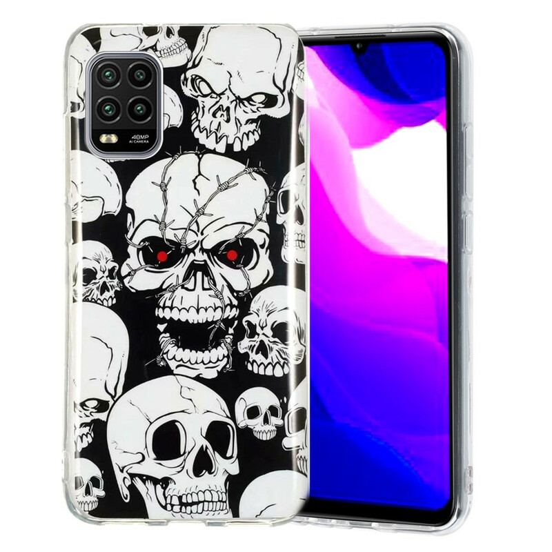 Cover Xiaomi Mi 10 Lite Forsigtig Fluorescerende Kranier