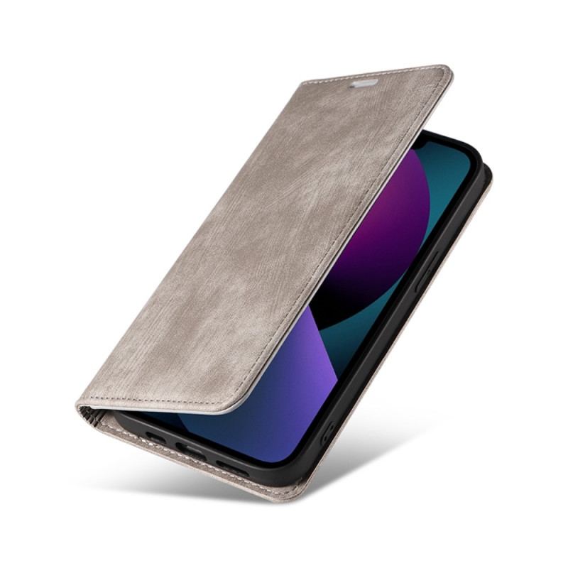 Cover iPhone 14 Plus Flip Cover Farvet Imiteret Læder