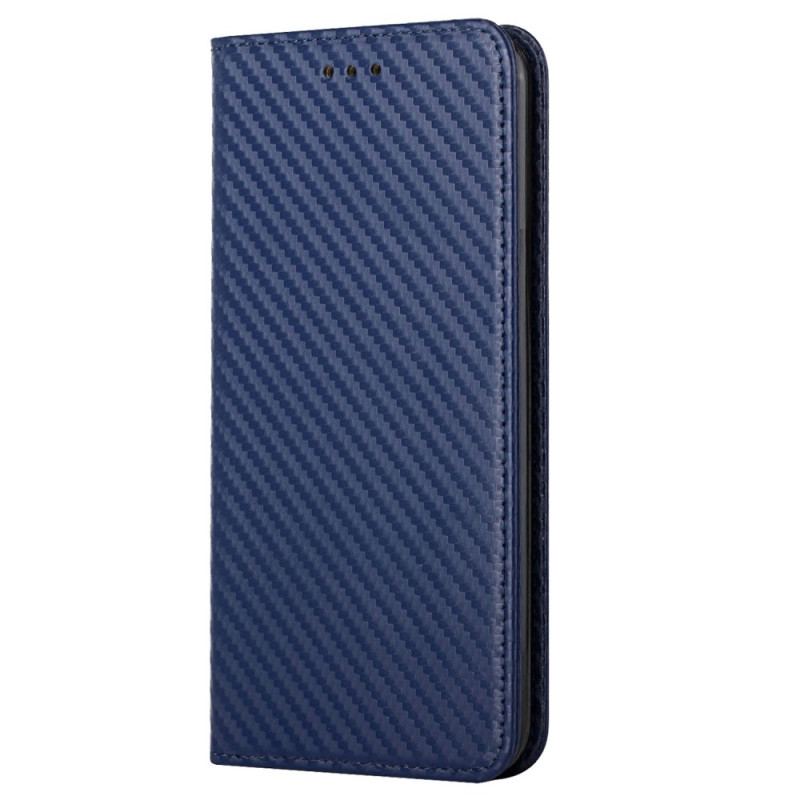 Cover iPhone 14 Plus Flip Cover Kulfiber Med Snor