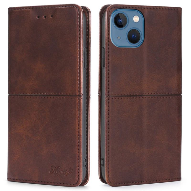 Cover iPhone 14 Plus Flip Cover Vintage Stil