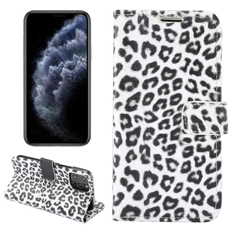 Flip Cover iPhone 14 Plus Leopard Hudstil