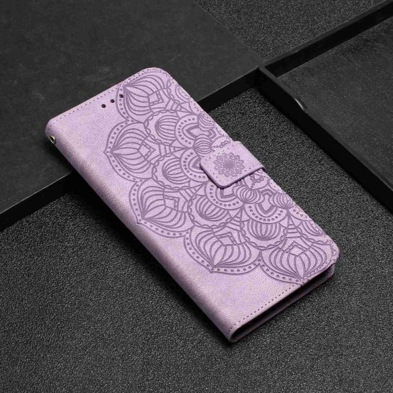 Flip Cover iPhone 14 Plus Mandala Med Snor