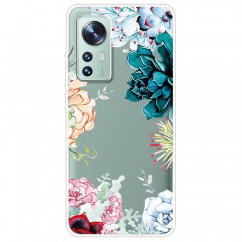 Cover Xiaomi 12 / 12X Akvarel Blomster