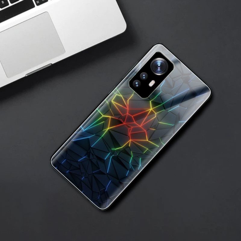 Cover Xiaomi 12 / 12X Geometri Hærdet Glas