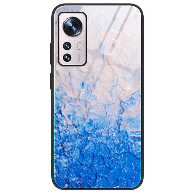 Cover Xiaomi 12 / 12X Marmorfarver Hærdet Glas